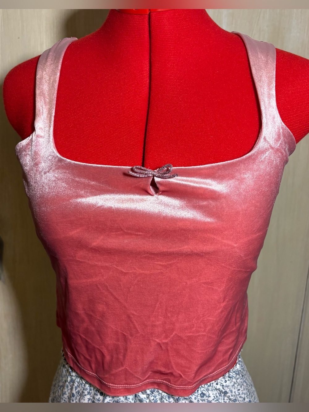 Wild Fable velour cropped tank top